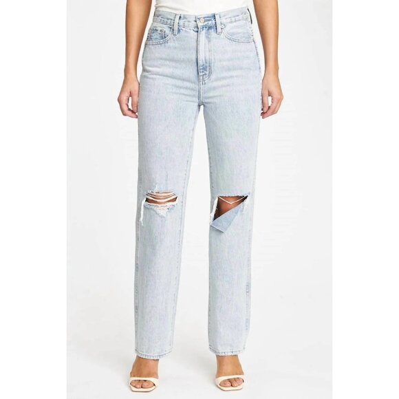 PISTOLA Cassie Super High Rise Straight Jeans in Moonlight Distressed 25 Womens - Picture 14 of 14